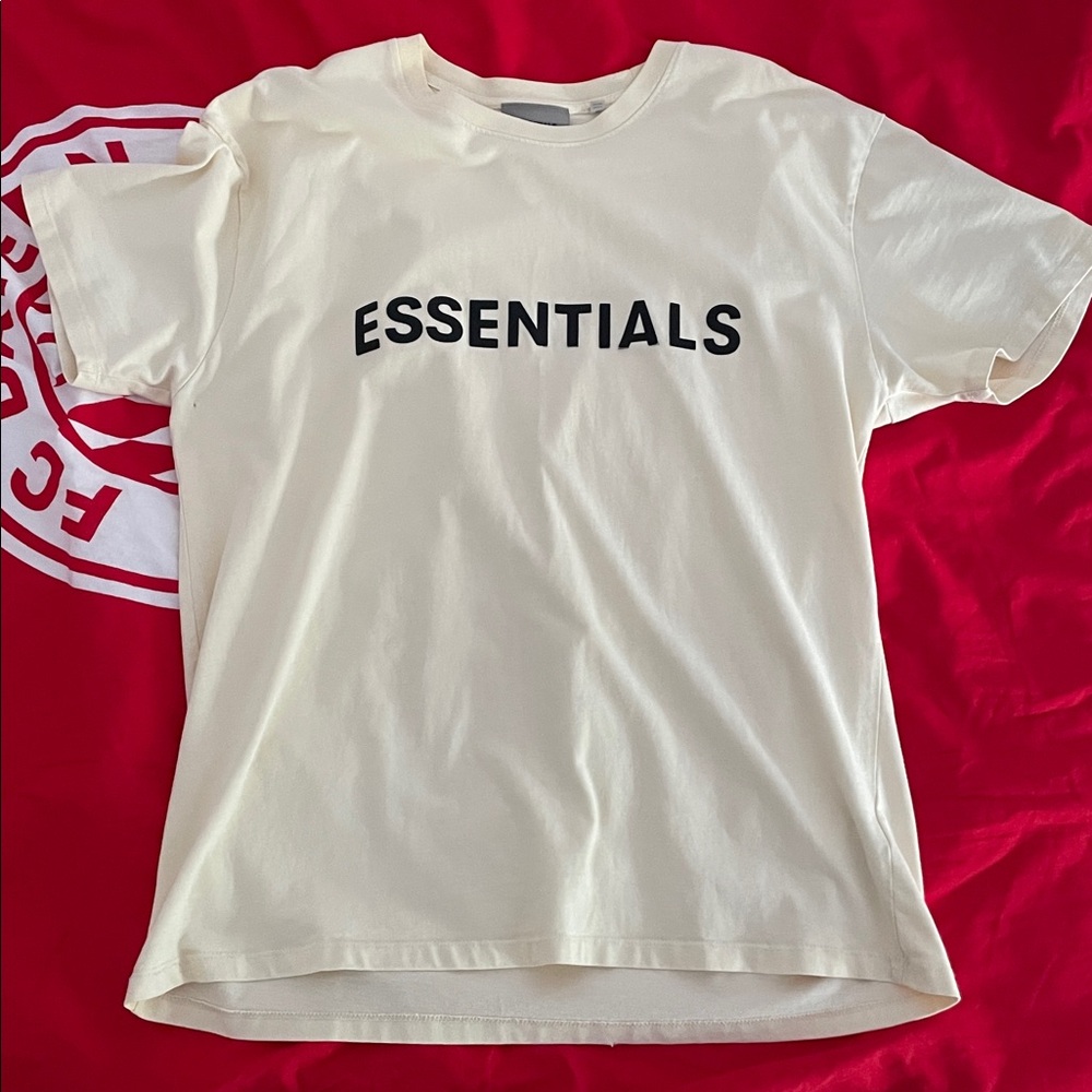 Fear of God Essentials T-Shirt Box Logo Men’s Cream